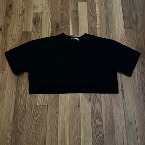 black Zara cropped top
